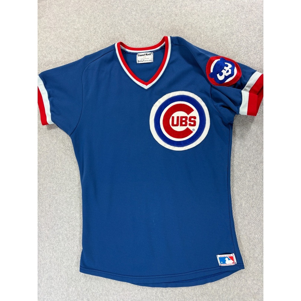 Chicago Cubs Sand Knit Stitched Logo Vintage Baseball Jersey (#23) Men's 42 -#23